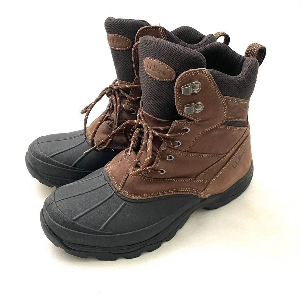 LL Bean Storm Chaser Tek 2.5 12 M Brown Hiking‎ Waterproof Wicking Primaloft EUC